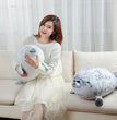 Angry Blob Seal Pillow Chubby 3D Novelty Sea Lion Doll Plush Stuffed Toy Baby Sleeping Throw Pillow Gifts for Kids Girls