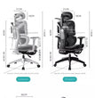 UVR Computer Chair Ergonomic Backrest Chair Home Study Chair Sedentary Comfortable Recliner with Footrest Mesh Office Chair