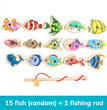 Montessori Wooden Fishing Toys For Children Magnetic Marine Life Cognition Fish Games Parent-Child Interactive Educational Toy