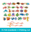 Montessori Wooden Fishing Toys For Children Magnetic Marine Life Cognition Fish Games Parent-Child Interactive Educational Toy