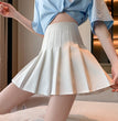 2024 White Women Pleated Skirts Summer High Waist Zipper Girls Dancing JK Mini Skirts Black Fashion Student A Line Faldas