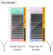 NAGARAKU YY Shape Double/Three Split Tips Triple Top  Interlaced Root Eyelash Extensions Eyelashes