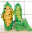 25CM Cute Children's Baby Plush Peas Filled Plant Doll Toy Children Kawaii Quality Pea-shaped Pillow Toy Boy Girl Gift