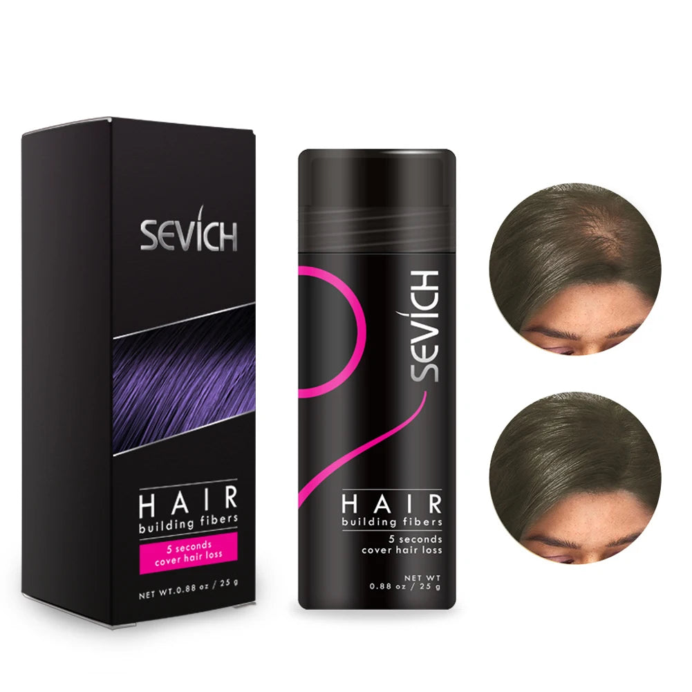 Hair Building Fibers Keratin Thicker Anti Hair Loss Products Concealer Refill Thickening Hair Fiber Powders Growth sevich 25g