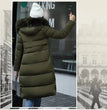 Winter coats women down jackets 2024 long slim solid color coat female Jackets outerwears woman parkas clothes zip fur collar