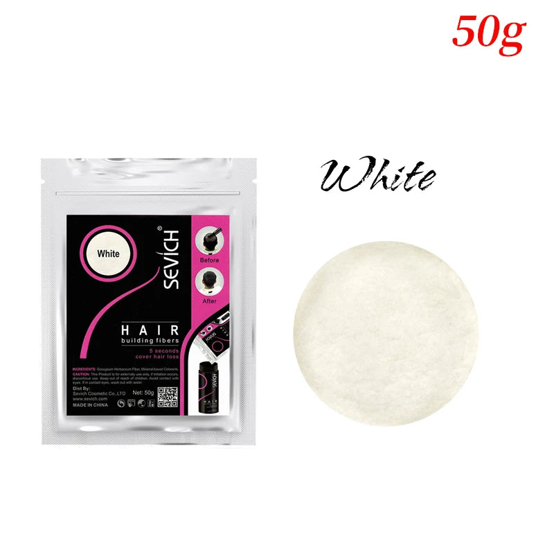 Sevich 100g 10 Color Keratin Hair Loss Building Fiber Hair Growth Fiber Refill Hair Loss Concealer Blender 50g Hair Care Product