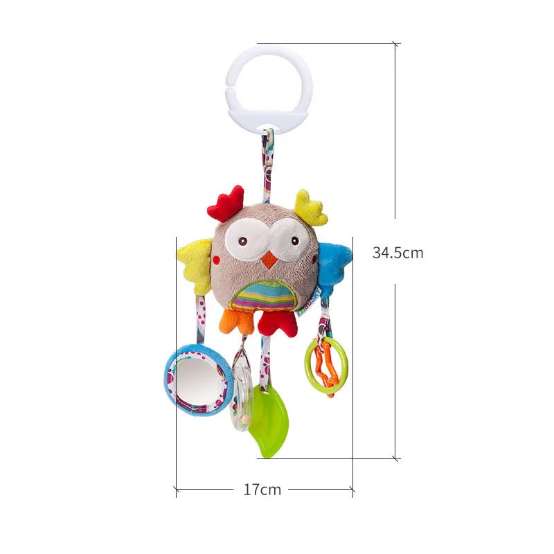 Good Quality Newborn Baby Rattles Plush Stroller Cartoon Animal Toys Baby Mobiles Hanging Bell Educational Baby Toys 0-24 Months