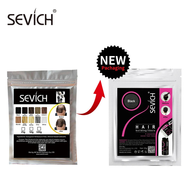 Sevich 500g Hair Building Fiber 10 Color Keratin Powders Fibers Hair Regrowth Fiber Hair Refill Instant Salon Hair Treatment