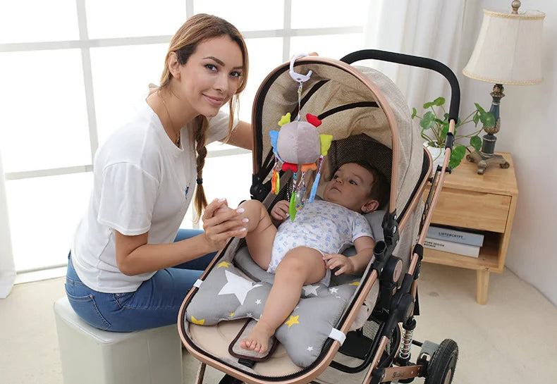 Good Quality Newborn Baby Rattles Plush Stroller Cartoon Animal Toys Baby Mobiles Hanging Bell Educational Baby Toys 0-24 Months