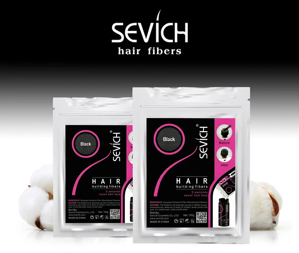 Sevich 100g 10 Color Keratin Hair Loss Building Fiber Hair Growth Fiber Refill Hair Loss Concealer Blender 50g Hair Care Product