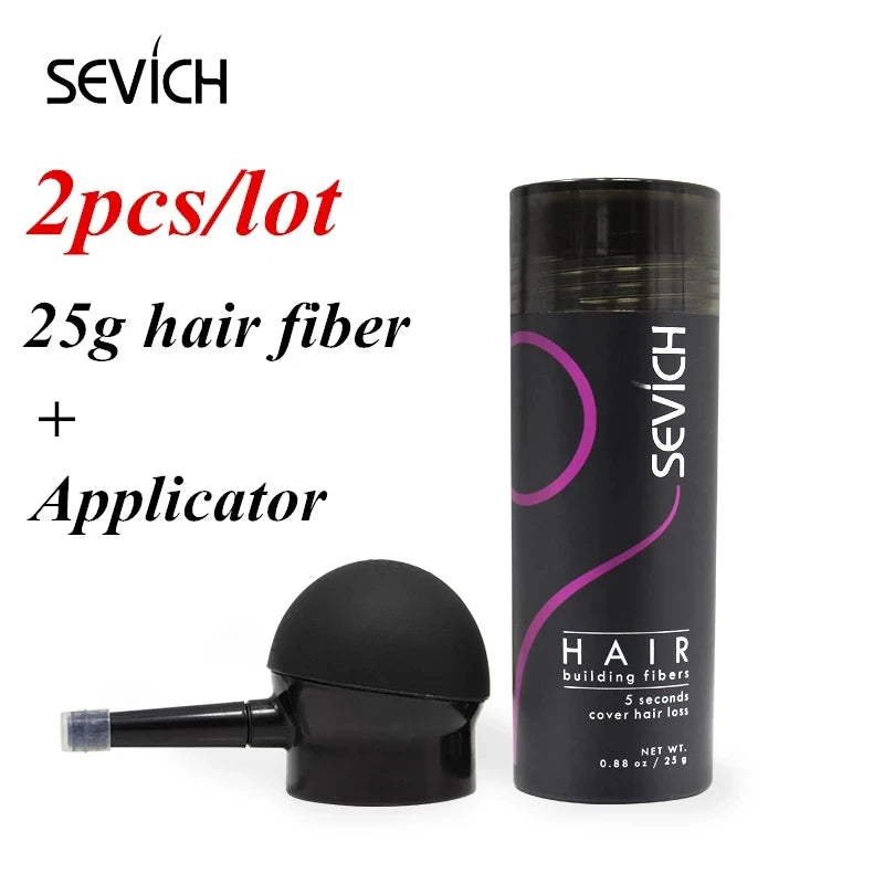 Sevich 2pcs/lot 10 Colors Hair Building Fiber Set Hair Loss Product Keratin Powders Hair Regrowth Treatment With Applicator