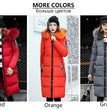 Winter coats women down jackets 2024 long slim solid color coat female Jackets outerwears woman parkas clothes zip fur collar