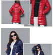 0-10℃ Winter Jackets Women White Duck Down Long Coat Female Hooded Quilted Parkas Ultra Light Portable Down Coats for Women