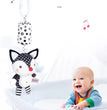 Newborn Bells Soft Plush Rattle Toy Crib Hanging Bell Car Seat Travel Stroller Black And White Wind Chime Educational Toy Gift