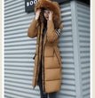 Winter coats women down jackets 2024 long slim solid color coat female Jackets outerwears woman parkas clothes zip fur collar