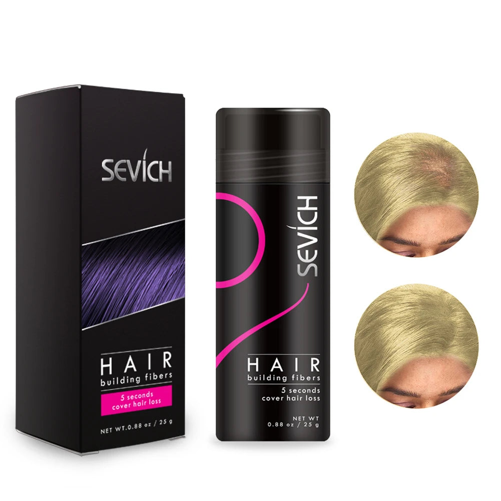 Hair Building Fibers Keratin Thicker Anti Hair Loss Products Concealer Refill Thickening Hair Fiber Powders Growth sevich 25g