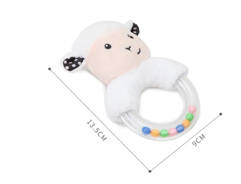 QWZ Hot Cute Baby Rattle Toys Rabbit Plush Baby Cartoon Bed Toys for Newborn 0-24 Months Educational Toy Sheep Bear Hand Bells