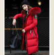 Winter coats women down jackets 2024 long slim solid color coat female Jackets outerwears woman parkas clothes zip fur collar