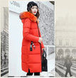 Winter coats women down jackets 2024 long slim solid color coat female Jackets outerwears woman parkas clothes zip fur collar