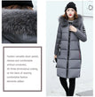 2024 Women's Down Parkas Winter Jacket Big Fur Collar Thick Slim Coat Fashion Hooded Cotton Outerwear Long Winter Woman Coat