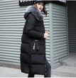 Winter coats women down jackets 2024 long slim solid color coat female Jackets outerwears woman parkas clothes zip fur collar