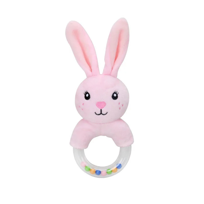 QWZ Hot Cute Baby Rattle Toys Rabbit Plush Baby Cartoon Bed Toys for Newborn 0-24 Months Educational Toy Sheep Bear Hand Bells