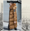 Winter coats women down jackets 2024 long slim solid color coat female Jackets outerwears woman parkas clothes zip fur collar