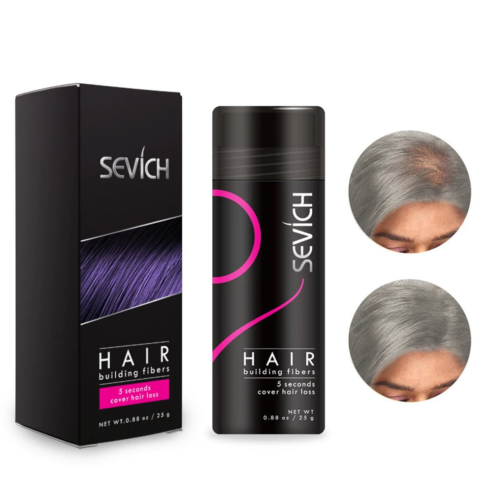 Hair Building Fibers Keratin Thicker Anti Hair Loss Products Concealer Refill Thickening Hair Fiber Powders Growth sevich 25g