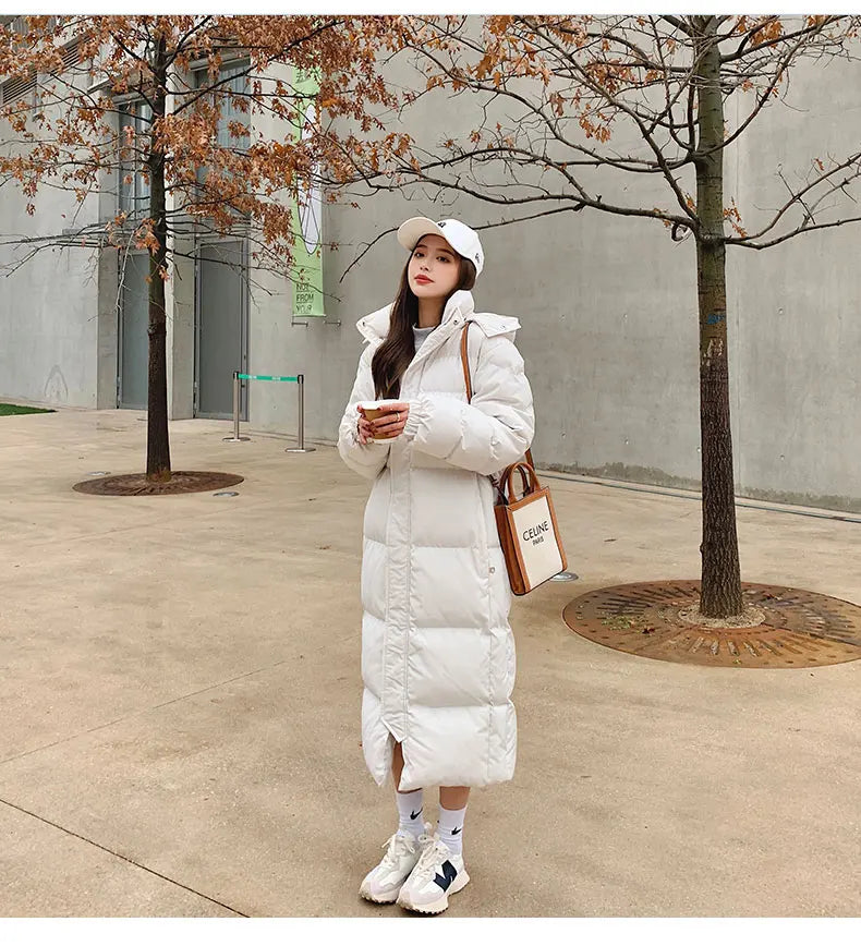 Down jacket women Korean loose winter thick coat mid-length 2024 new winter clothing winter jacket women