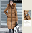 Winter coats women down jackets 2024 long slim solid color coat female Jackets outerwears woman parkas clothes zip fur collar