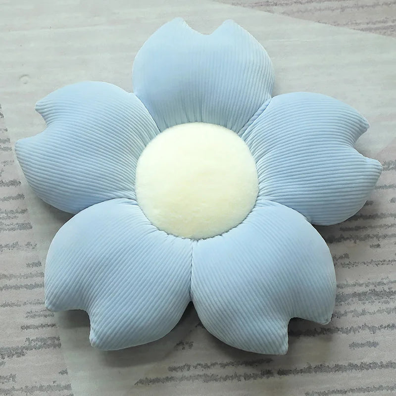 35/45cm Stuffed Six Petal Flower Cushion Girly Room Decor Sunflower Pillow Bay Window Pink Flower Sit Bedroom Seat Pillow