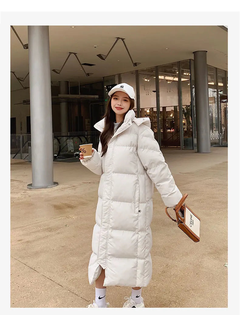 Down jacket women Korean loose winter thick coat mid-length 2024 new winter clothing winter jacket women