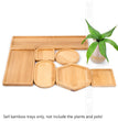 14 Style Round Square Flower Pots Planter Bamboo Tray Wood Holder Home Decor Gardening Supply Anti-Fade Simple Elegant Design