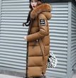 Winter coats women down jackets 2024 long slim solid color coat female Jackets outerwears woman parkas clothes zip fur collar