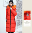 Winter coats women down jackets 2024 long slim solid color coat female Jackets outerwears woman parkas clothes zip fur collar