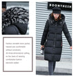 2024 Women's Down Parkas Winter Jacket Big Fur Collar Thick Slim Coat Fashion Hooded Cotton Outerwear Long Winter Woman Coat