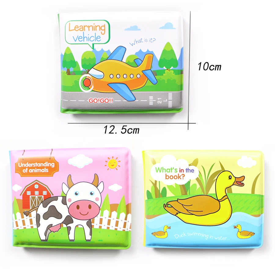 New Water Bath Book Bathing Toy Swimming Cognitive Floating Toys for Baby,10 Themes Bath Book Learning Animal Count Sports Toy