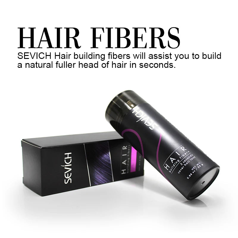 Hair Building Fibers Keratin Thicker Anti Hair Loss Products Concealer Refill Thickening Hair Fiber Powders Growth sevich 25g