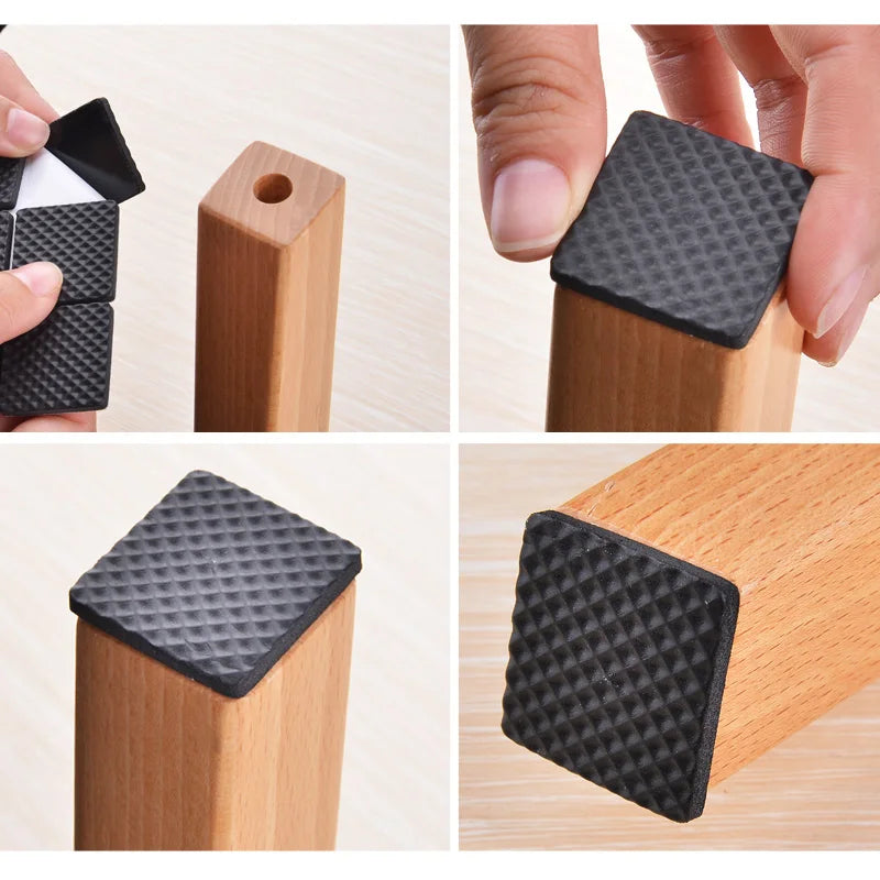 KAK 1-24PCS Self Adhesive Furniture Leg Feet Rug Felt Pads Anti Slip Mat  Bumper Damper For Chair Table Protector Hardware