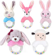 QWZ Hot Cute Baby Rattle Toys Rabbit Plush Baby Cartoon Bed Toys for Newborn 0-24 Months Educational Toy Sheep Bear Hand Bells