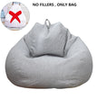 Large Small Lazy Sofas Cover Chairs Without Filler Linen Cloth Lounger Seat Bean Bag Pouf Puff Couch Tatami Living Room