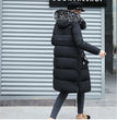 2024 Women's Down Parkas Winter Jacket Big Fur Collar Thick Slim Coat Fashion Hooded Cotton Outerwear Long Winter Woman Coat