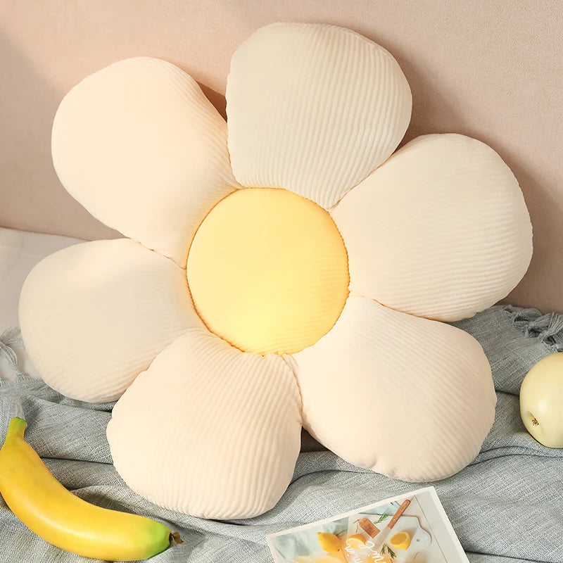 35/45cm Stuffed Six Petal Flower Cushion Girly Room Decor Sunflower Pillow Bay Window Pink Flower Sit Bedroom Seat Pillow