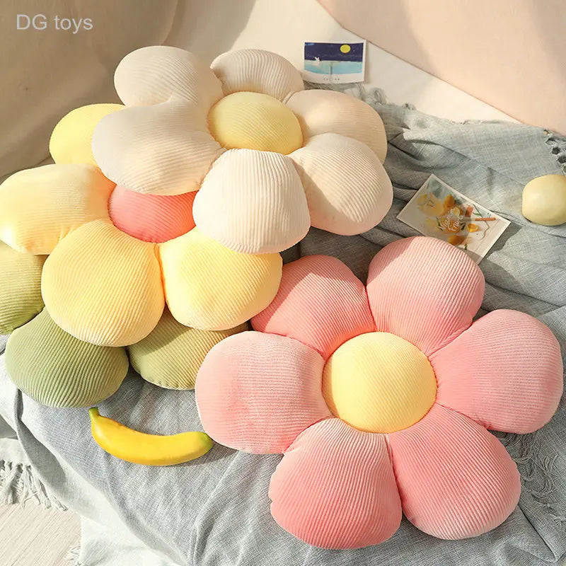 35/45cm Stuffed Six Petal Flower Cushion Girly Room Decor Sunflower Pillow Bay Window Pink Flower Sit Bedroom Seat Pillow