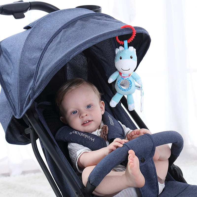 Good Quality Newborn Baby Rattles Plush Stroller Cartoon Animal Toys Baby Mobiles Hanging Bell Educational Baby Toys 0-24 Months