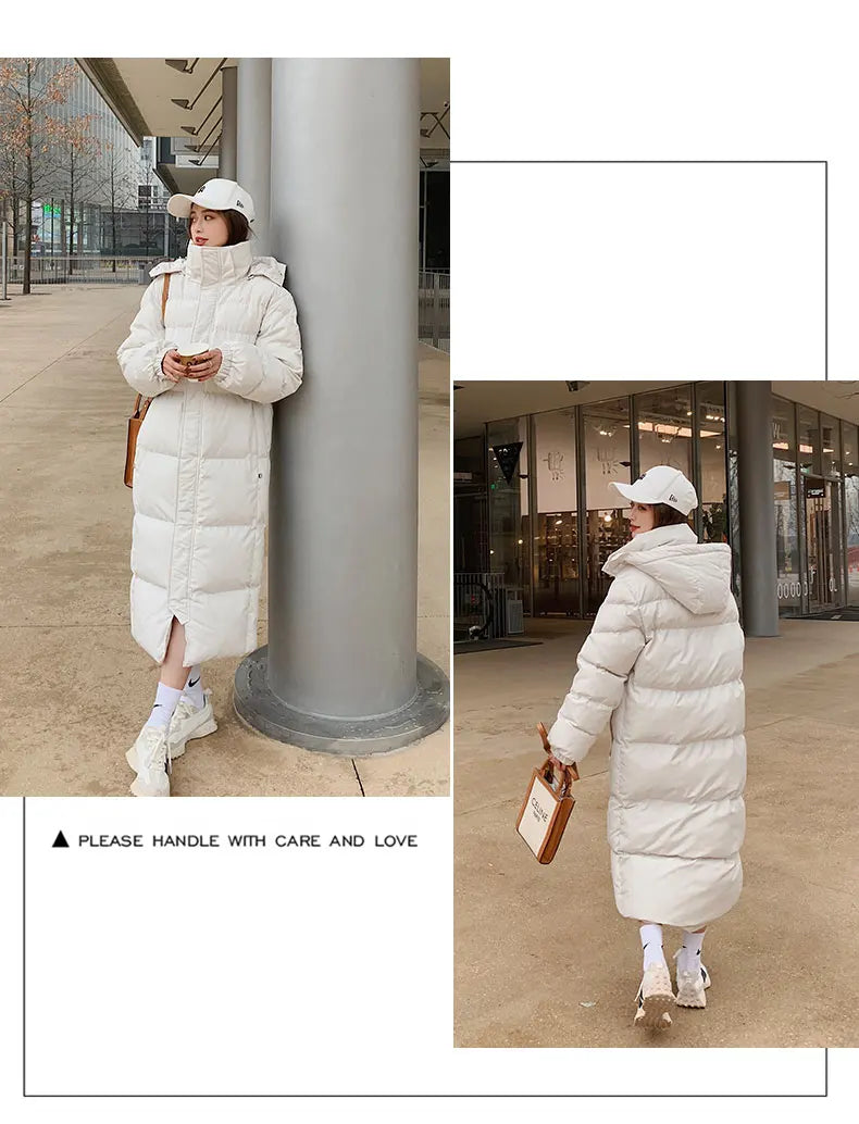 Down jacket women Korean loose winter thick coat mid-length 2024 new winter clothing winter jacket women