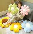 35/45cm Stuffed Six Petal Flower Cushion Girly Room Decor Sunflower Pillow Bay Window Pink Flower Sit Bedroom Seat Pillow