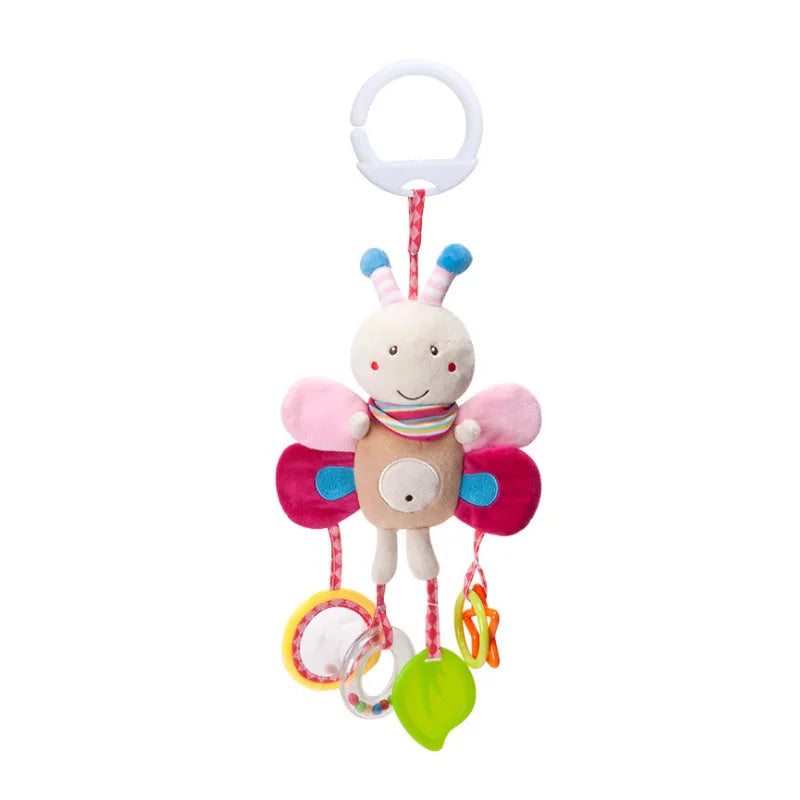 Good Quality Newborn Baby Rattles Plush Stroller Cartoon Animal Toys Baby Mobiles Hanging Bell Educational Baby Toys 0-24 Months