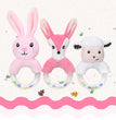 QWZ Hot Cute Baby Rattle Toys Rabbit Plush Baby Cartoon Bed Toys for Newborn 0-24 Months Educational Toy Sheep Bear Hand Bells