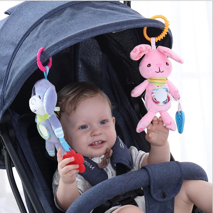 Good Quality Newborn Baby Rattles Plush Stroller Cartoon Animal Toys Baby Mobiles Hanging Bell Educational Baby Toys 0-24 Months